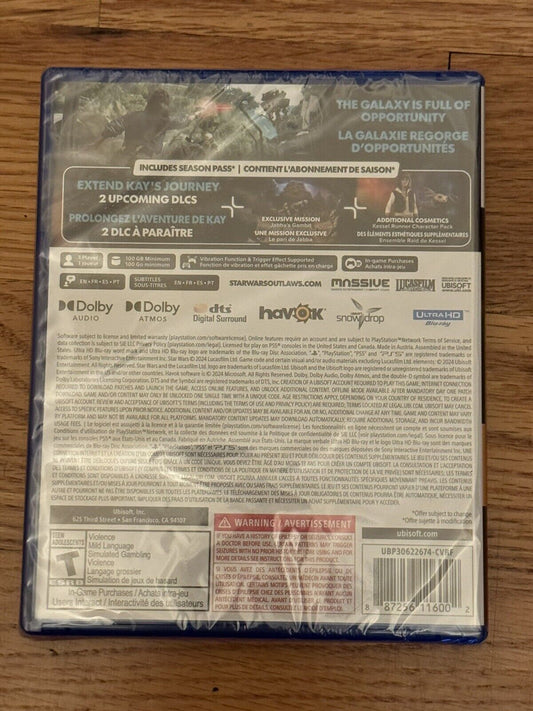 Star Wars Outlaws Gold Edition (PS5/PlayStation 5) BRAND NEW Factory Sealed