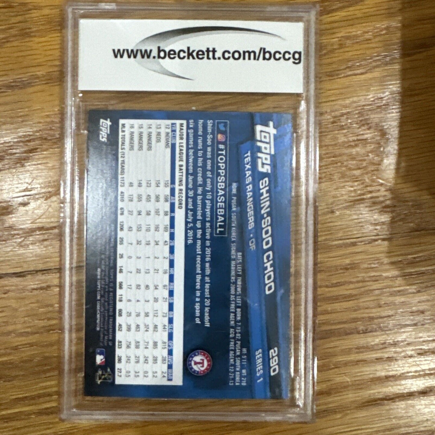 2017 Topps - Purple #290 Shin-Soo Choo BCCG 10 Mint