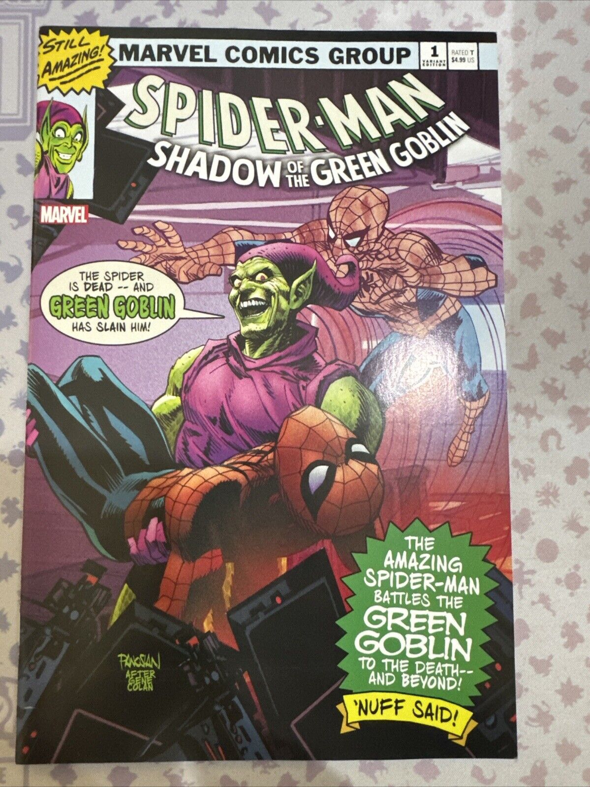 SPIDER-MAN SHADOW OF THE GREEN GOBLIN #1 PANOSIAN VARIANT NM PROTO-GOBLIN MARVEL