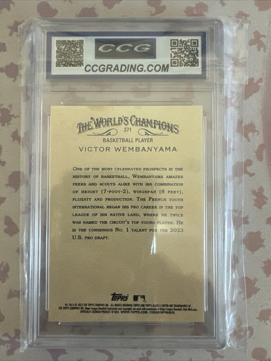 2023 Topps Allen & Ginter CCG 9.5 MINT+ VICTOR WEMBANYAMA #271 Rookie RC Spurs