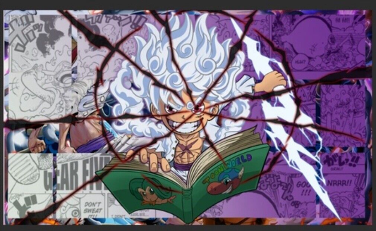 OP One Piece Playmat Gear 5 Luffy Toon World YGO TCG CCG Playmat Custom Card Mat