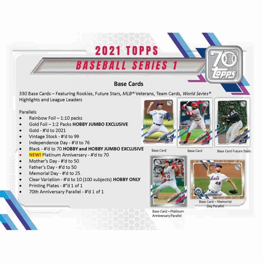 2021 Series 1 Baseball Blaster Trading Cards