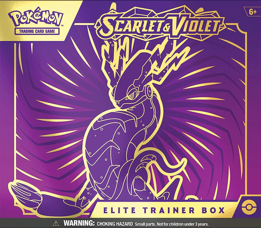 TCG Miraidon Purple Elite Trainer Box Scarlet & Violet Booster Packs