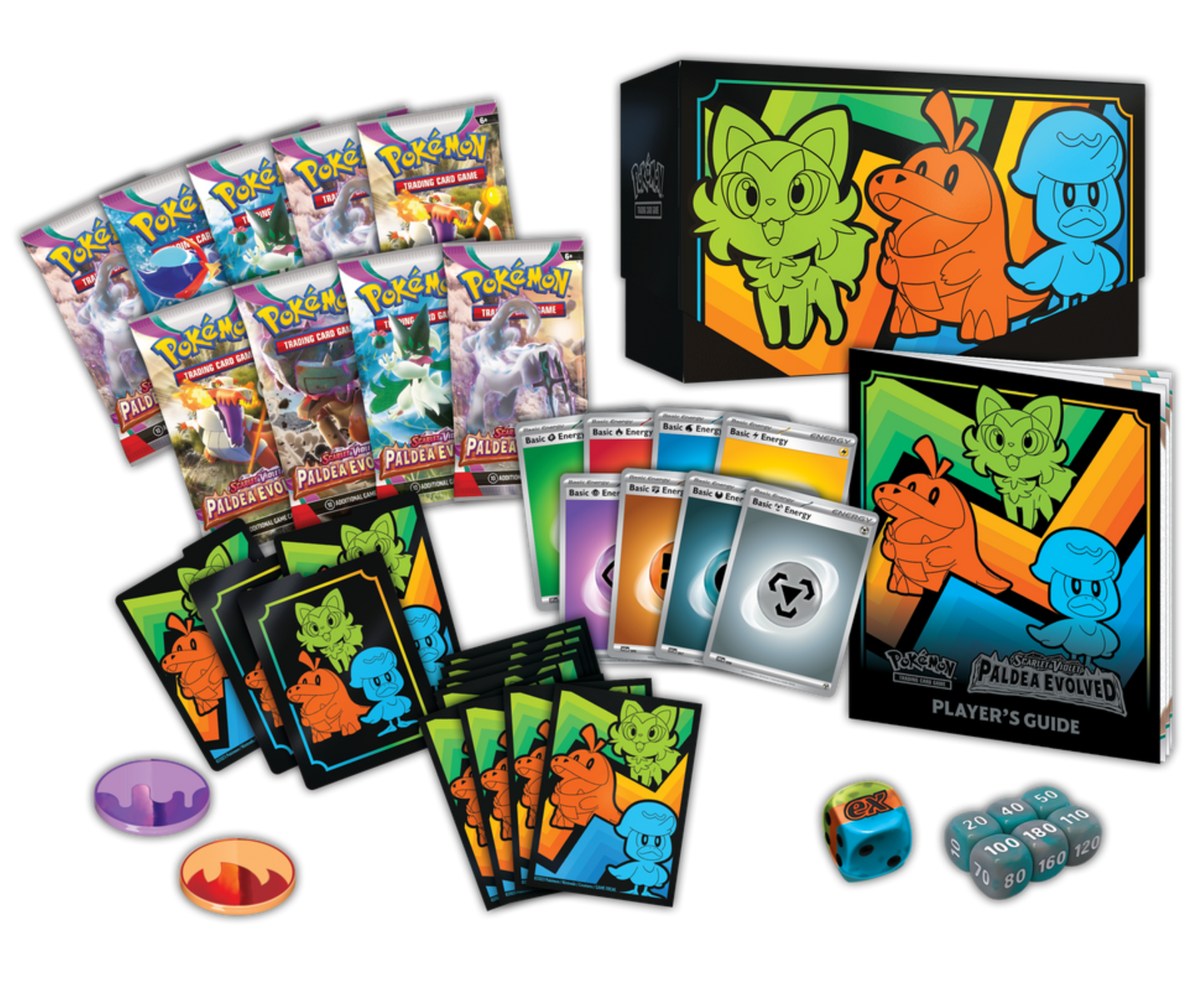 Trading Card Games Scarlet & Violet 2 Paldea Evolved Elite Trainer Box - 9 Pokém