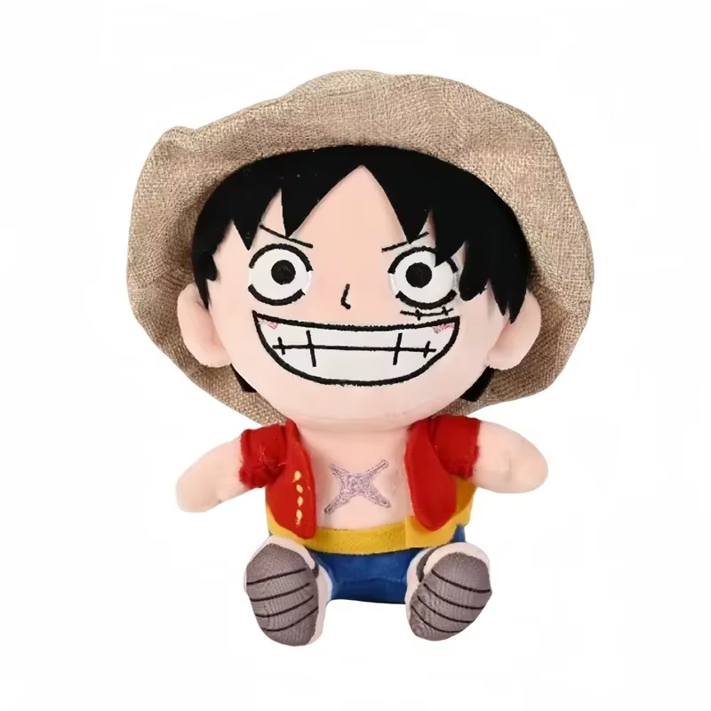 One Piece Anime Figure Luffy Stuffed Plush Doll Toy Bedroom Decoration for Kid X