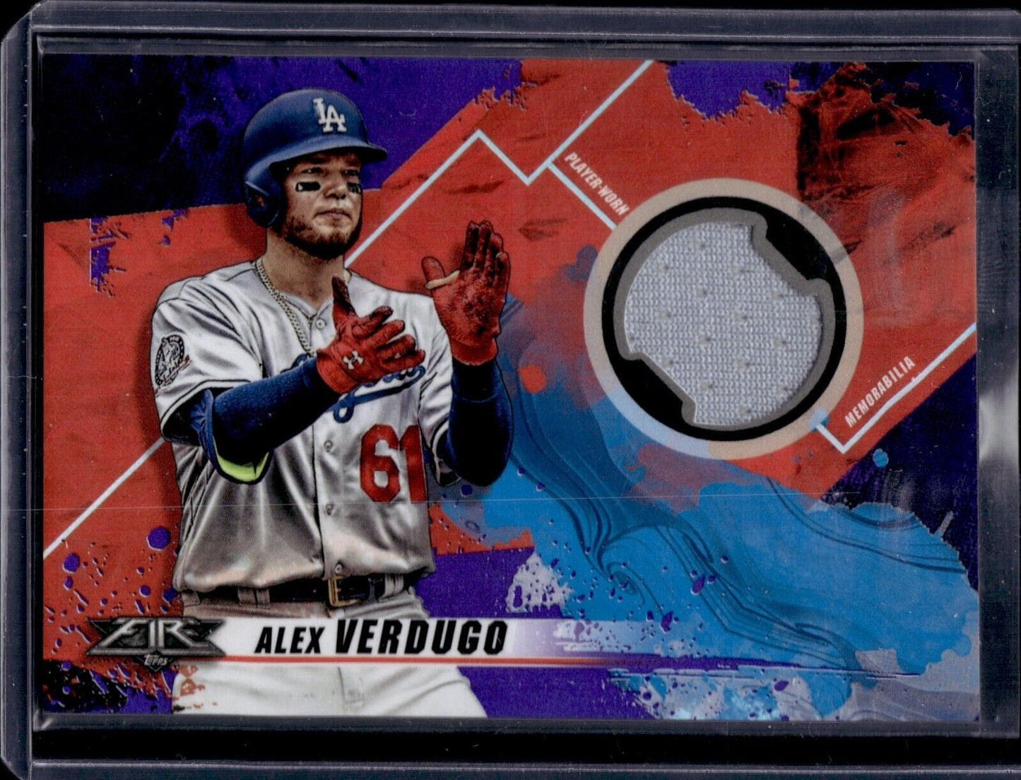 2019 Topps Fire Relics #FR-AV Alex Verdugo (MEM) /50