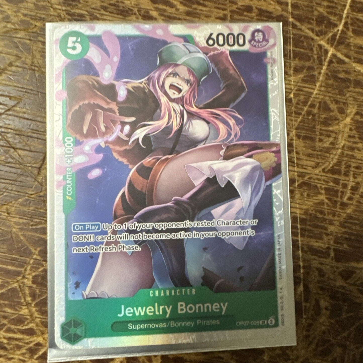 One Piece Card Game 500 Years In The Future CCG - JEWELRY BONNEY SR OP07-026 ENG