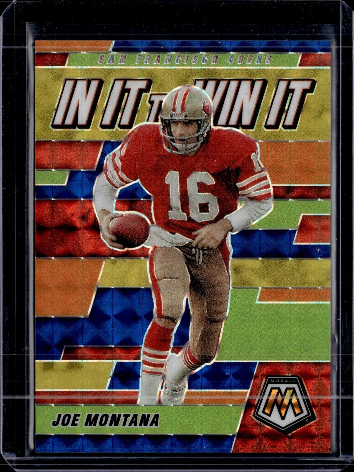 2021 Panini Mosaic - In It to Win It Mosaic #WIN19 Joe Montana /99