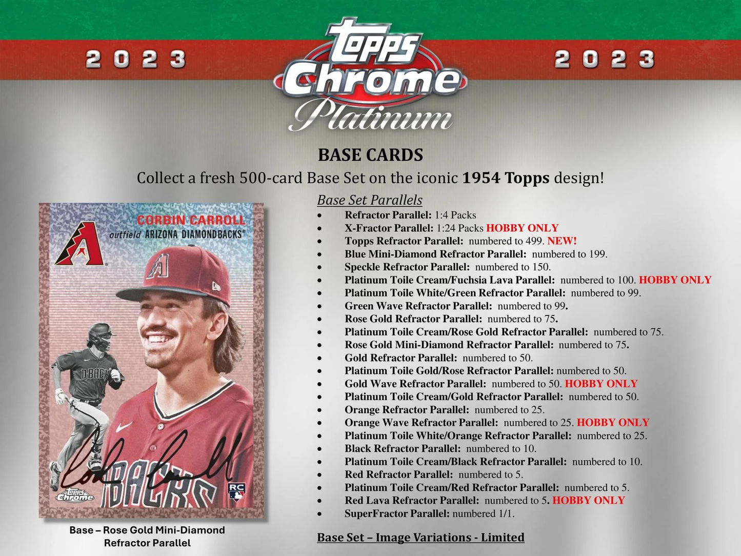2023 Chrome Platinum Anniversary Baseball Hobby Box