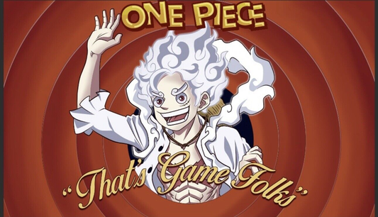 OP One Piece Playmat Gear 5 Luffy That’S Game TCG CCG Playmat Custom Card Mat