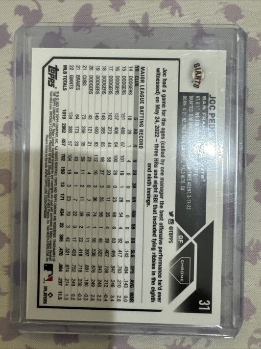 2023 Topps Chrome Logofractor Edition - Green Refractor #31 Joc Pederson /99