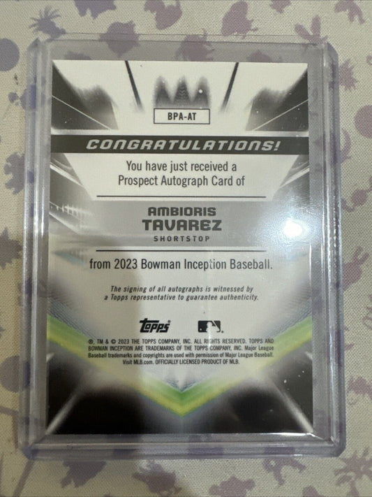 2023 Bowman Inception - Autographs #BPA-AT Ambioris Tavarez /200 (AU, RC)