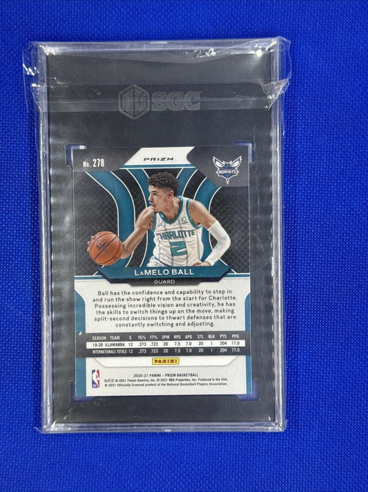 2020-21 Panini Prizm - Red White & Blue Prizm #278 LaMelo Ball (RC)