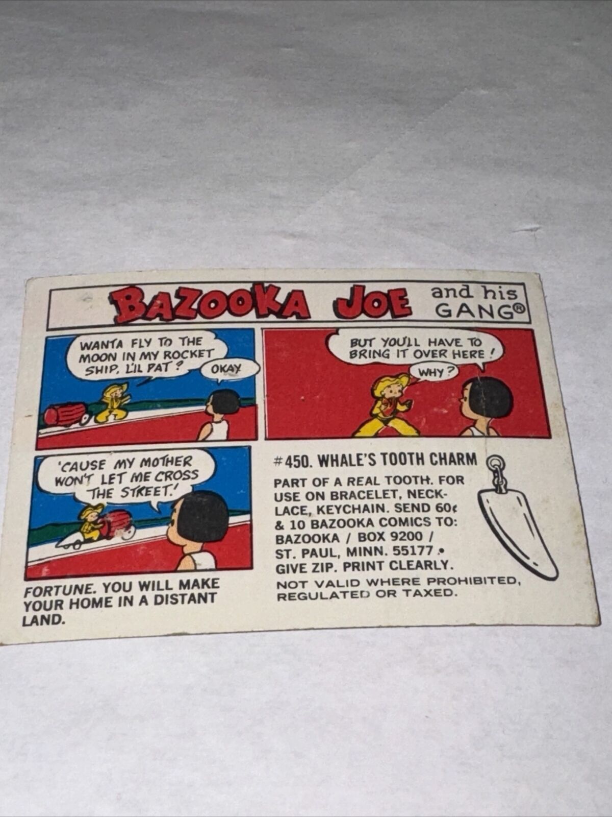 Bazooka Joe and His Gang Puzzle #2 Card #450