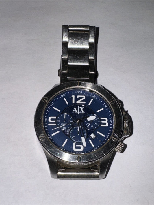 Armani Exchange AX1512 Blue Dial Stainless Steel Chronograph Men's Watch