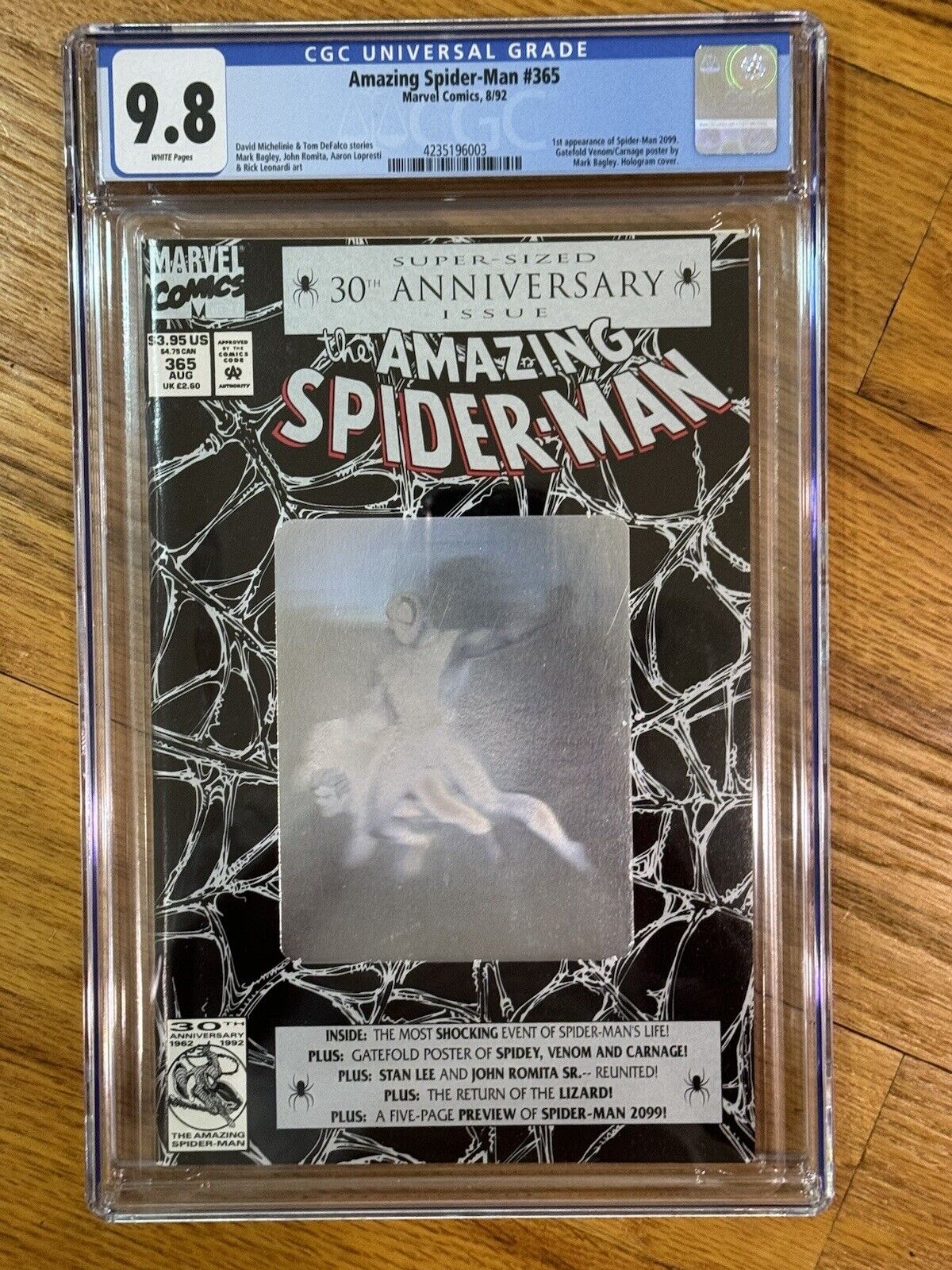 Amazing Spider-Man #365 1st App of Spider-Man 2099 - Hologram Cover 1992 CGC 9.8