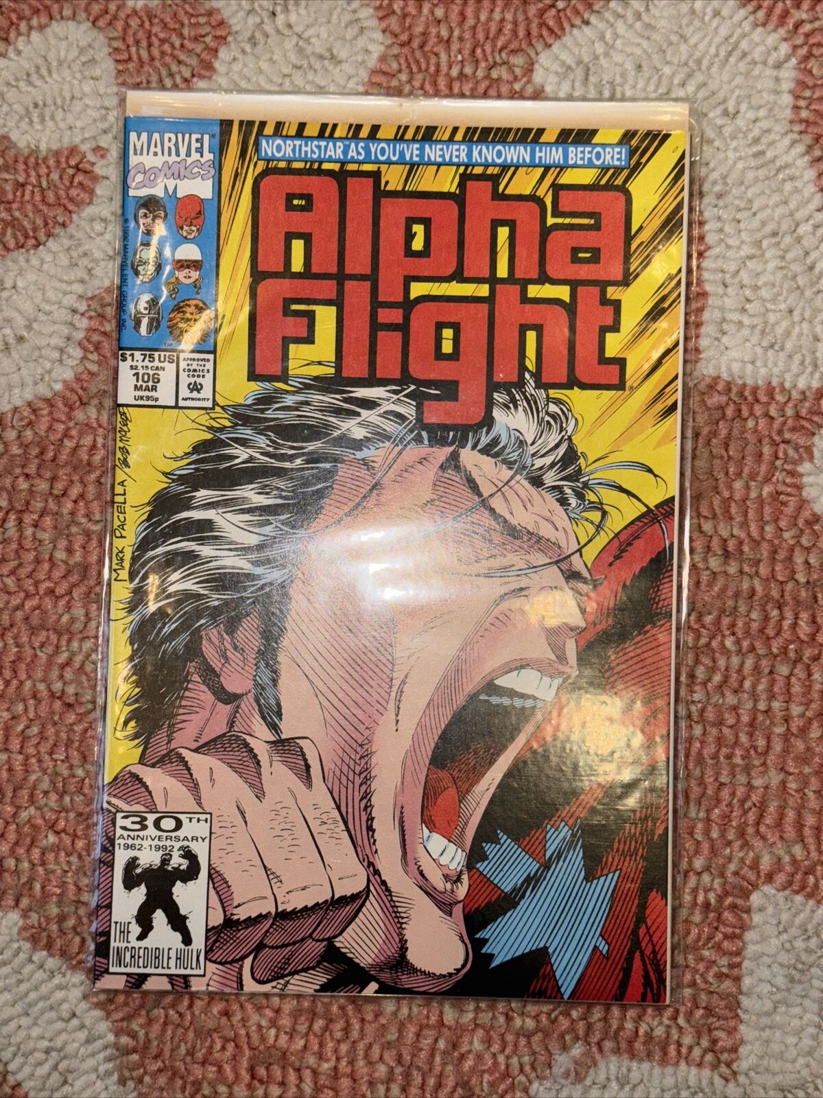 Alpha Flight #106 Main Cover 1992, Marvel NM 1st Print Red Logo
