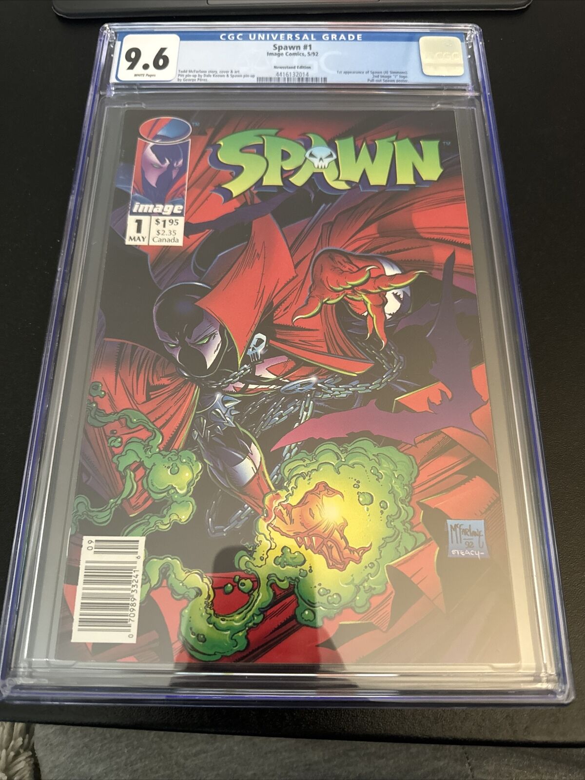 SPAWN #1 | CGC 9.6 NEWSSTAND | 1ST APP. SPAWN | IMAGE 1992 RARE