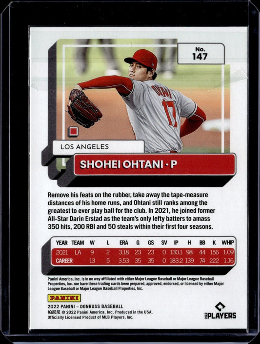 2022 Donruss Shohei Ohtani #147 (SP Holo Orange)