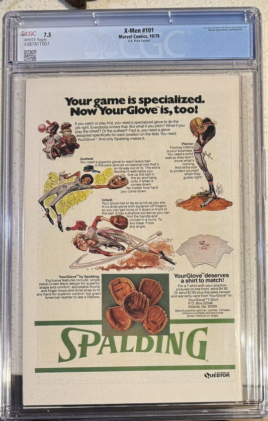 X-Men #101 CGC 7.5 Origin and First Appearance Phoenix 1976