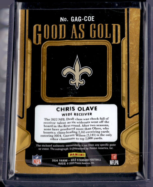 2024 Panini Gold Standard - Good as Gold #GAG-COE Chris Olave /199 (AU, MEM)