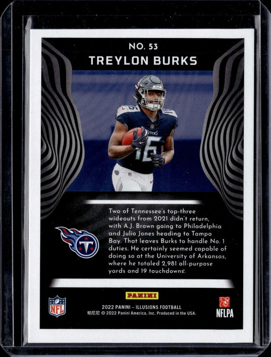 2022 Panini Illusions - Trophy Collection Gold #53 Treylon Burks /25 (RC)