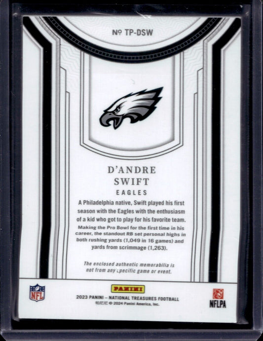 2023 National Treasures Treasured Patches D'andre Swift #TP-DSW /49