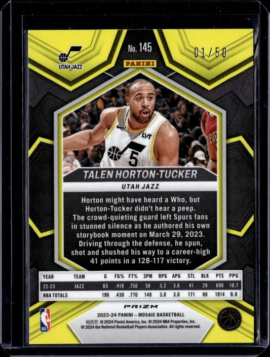 2023-24 Panini Mosaic - #145 Talen Horton-Tucker Purple Fast Break /50