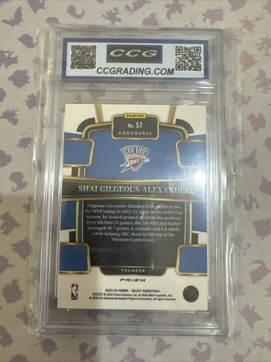2023-24 Panini Select Concourse Tectonic #57 Shai Gilgeous-Alexander CCG 10