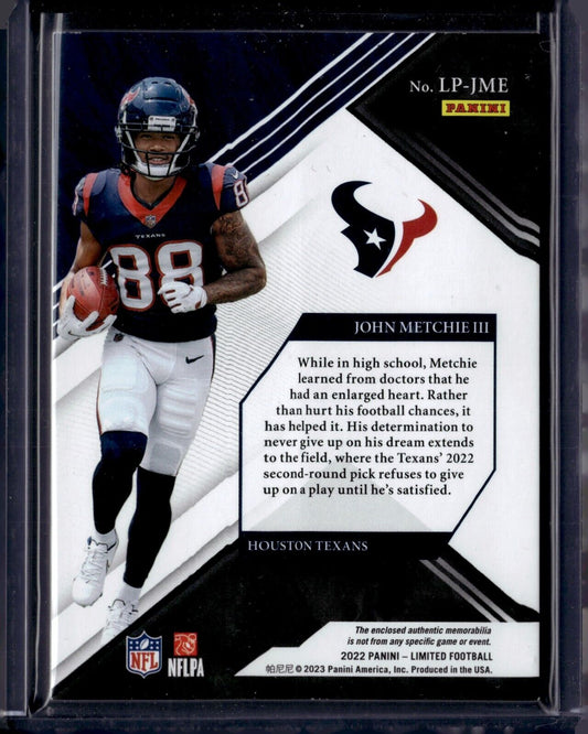 2022 Panini Limited Unlimited Potential #LP-JME John Metchie III /75 (Gold) RC