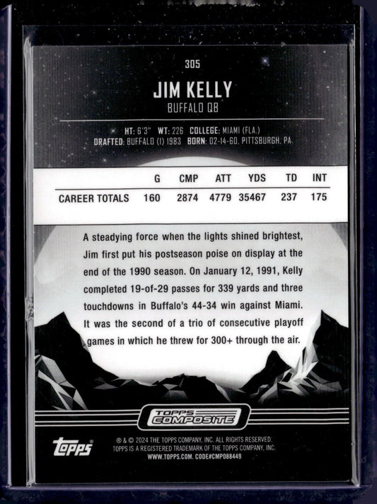2023 Topps Composite - Midnight #305 Jim Kelly (Moon Beam) /47