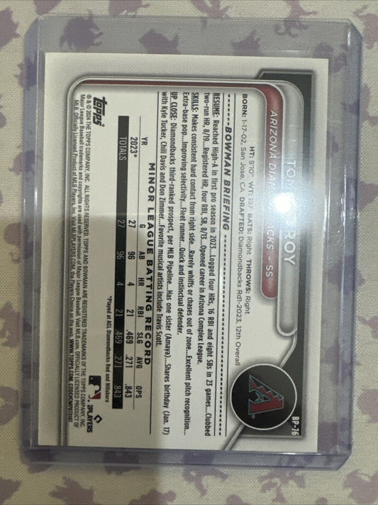 2024 Bowman - Prospects Neon Green Border #BP-76 Tommy Troy /399 (RC)