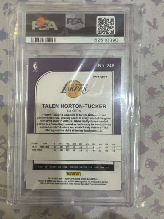 2019 Hoops Premium Stock Pulsar #248 Talen Horton-Tucker RC Rookie PSA 9
