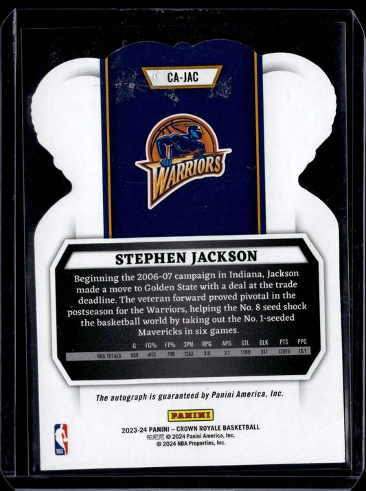 2023-24 Panini Crown Royale - Crown Autographs #CA-JAC Stephen Jackson /35 (AU)