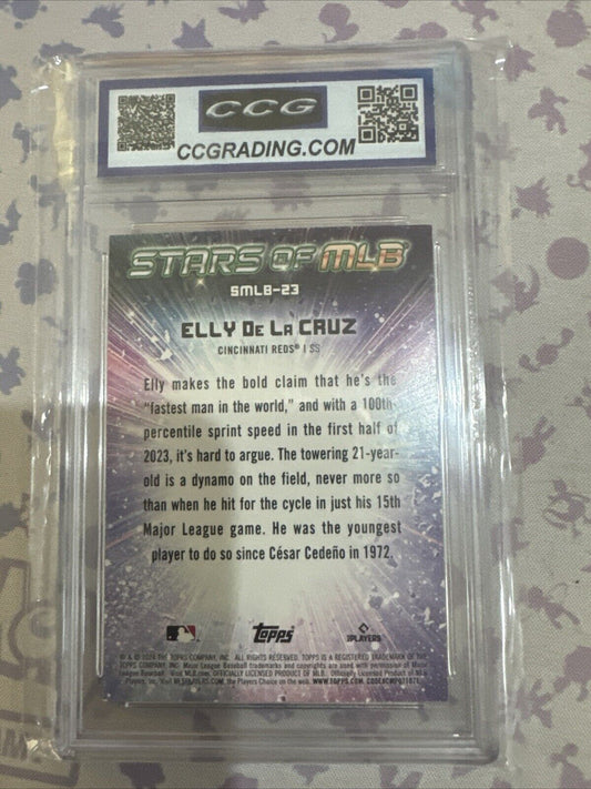 2024 Topps Series 1 - Stars of MLB #SMLB-23 Elly De La Cruz (RC) CCG Gem Mint 10