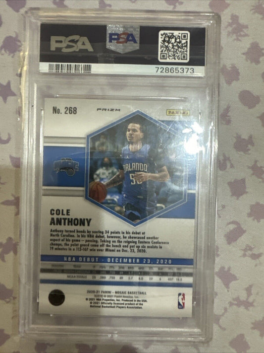 2020 Mosaic Cole Anthony Camo Pink #268 Psa 10