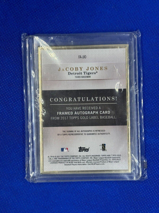 2017 Topps Gold Label - Gold Framed Autographs #FA-JJO Jacoby Jones (AU)