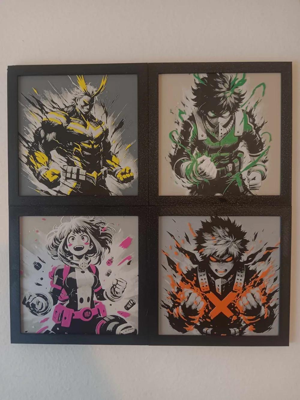Katsuki "Dynamight" Bakugo Hueforge Textured Art Prints