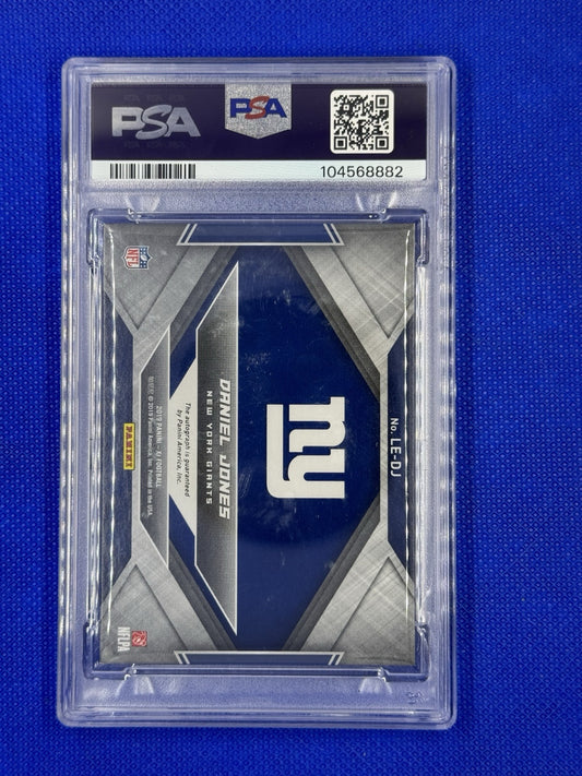 2019 Panini XR Daniel Jones #LEDJ Auto /15 Luminous Endorsements Blue PSA 7 NM