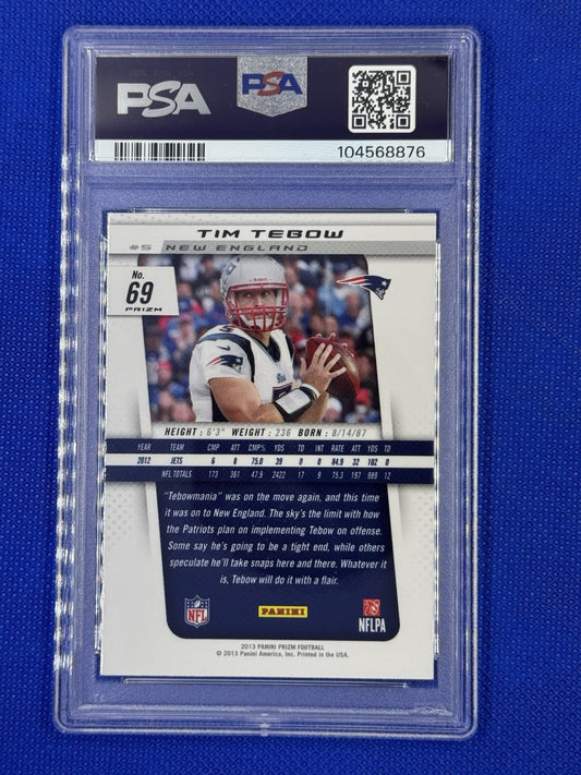 2013 Prizm Tim Tebow Camo Prizm PSA 9