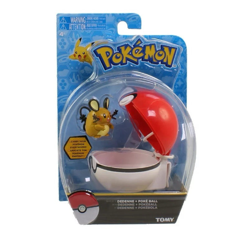 ⚡⚡Pokemon Tomy Clip n Carry Pokeball Figure and Ball Set (Dedenne/Pokeball)