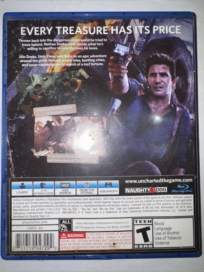 Uncharted 4: A Thief's End (Sony PlayStation 4, 2016)