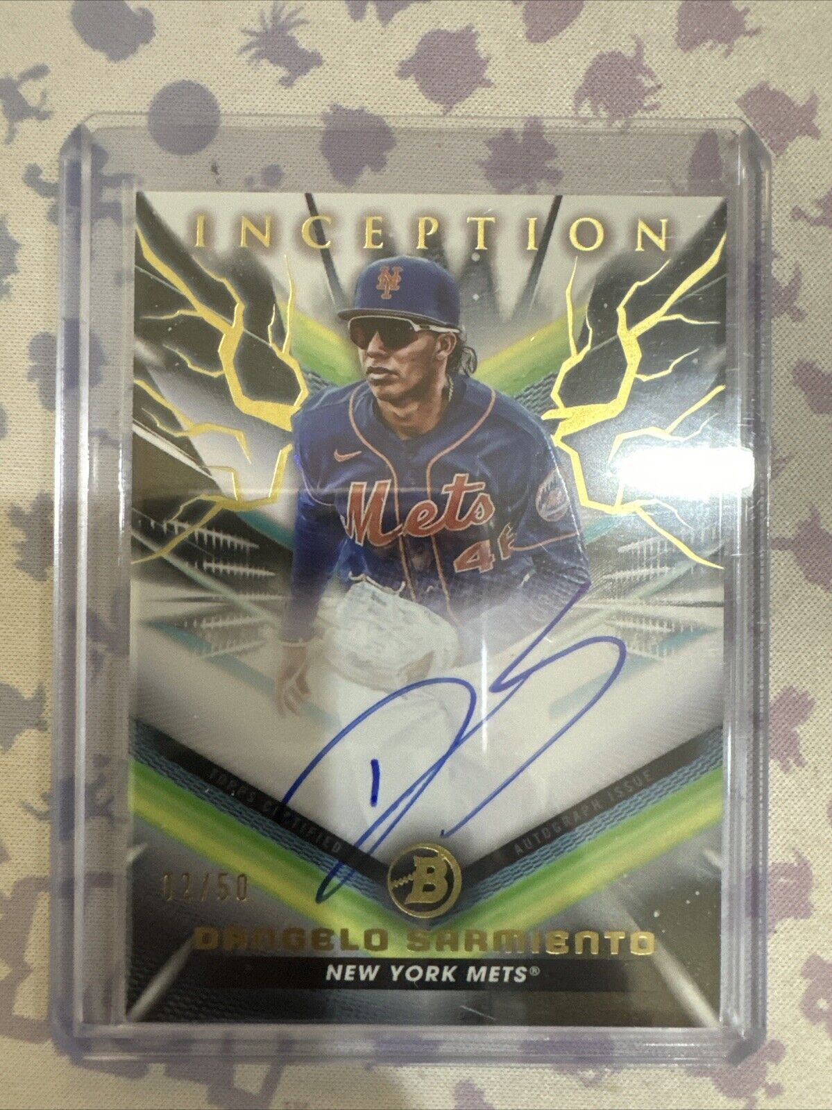 2023 Bowman Inception Baseball Dangelo Sarmiento AUTO 38/50 New York Mets
