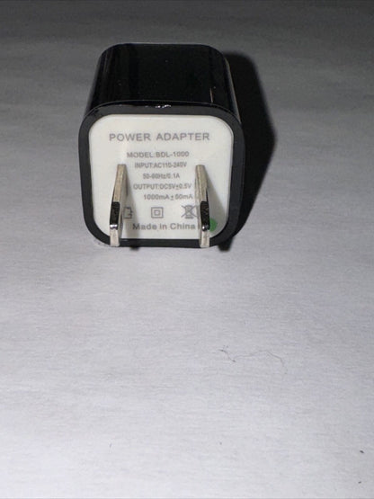 1A USB Wall Charger Plug AC Home Power Adapter for iPhone  Samsung Android BLK