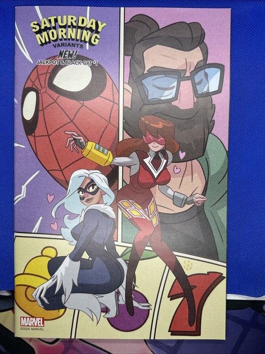 JACKPOT & BLACK CAT 1 SEAN GALLOWAY SATURDAY MORNING VARIANT NM 2024
