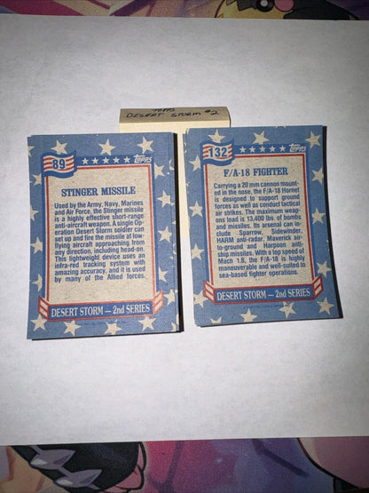 1991 Topps Desert Storm Trading Cards Complete Series 1 & 2  #1-176 US Army