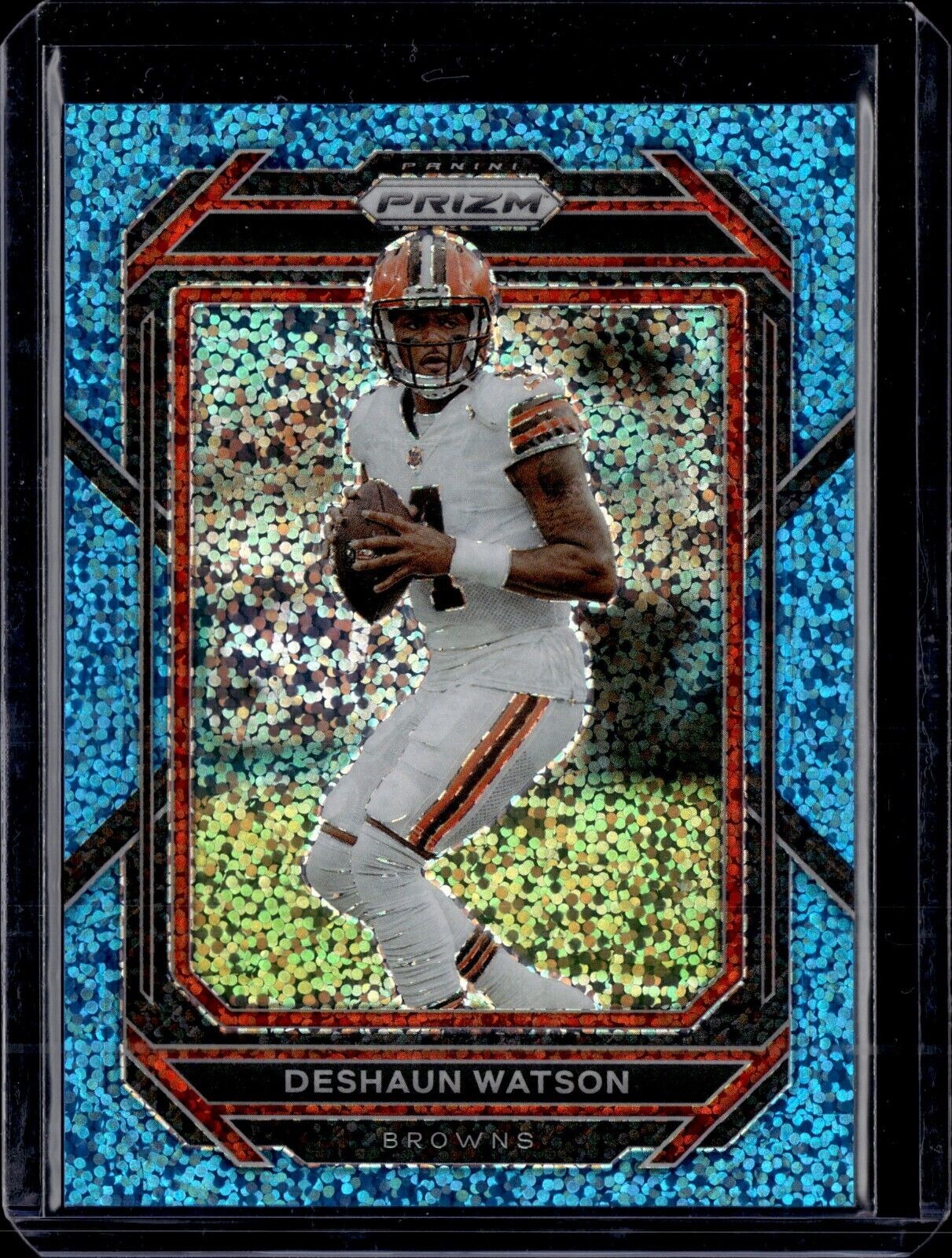 2022 Panini Prizm - No Huddle Prizm #66 Deshaun Watson (Blue Sparkle) /96