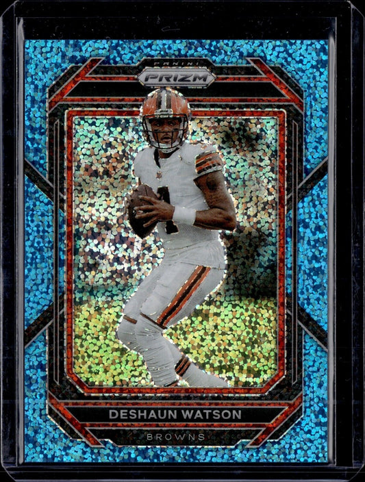 2022 Panini Prizm - No Huddle Prizm #66 Deshaun Watson (Blue Sparkle) /96
