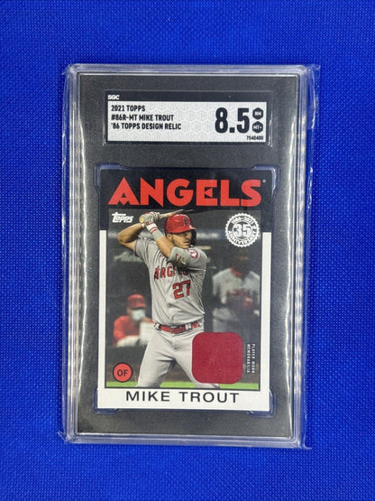2021 Topps - 1986 Topps Baseball Relics #86R-MT Mike Trout (MEM)