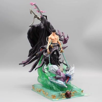 One Piece Anime Figure Zoro Figures Pvc Figurine 23.5Cm Statue 2 Head Collection